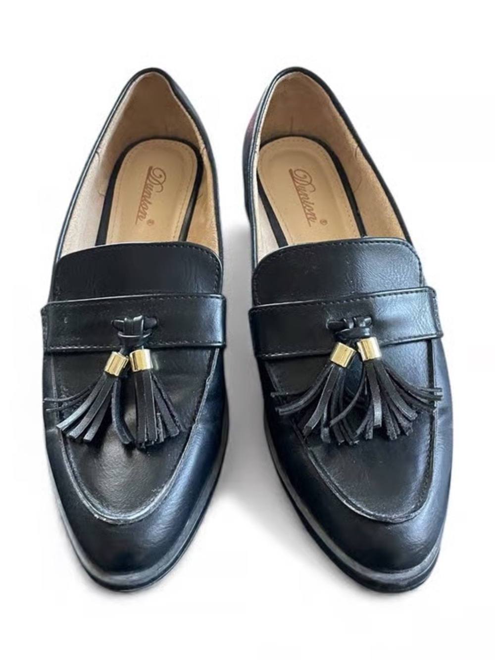 Black Tassel Loafers for Women